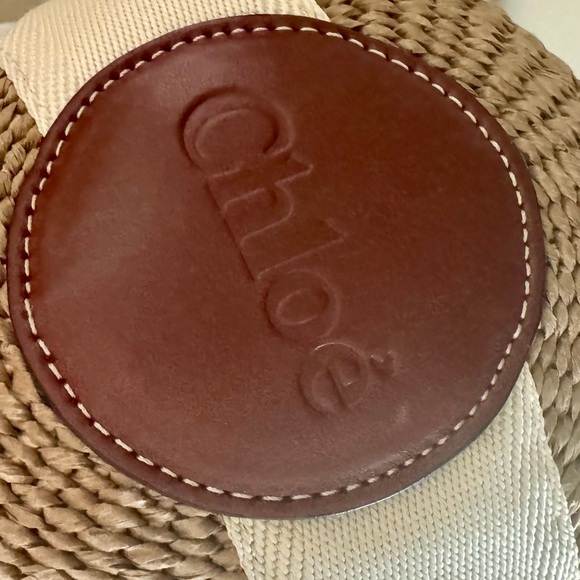 Chloe Woody Small Mifuko Basket Bag in Fair Trade Paper Embellished with Linen - Picture 3 of 5